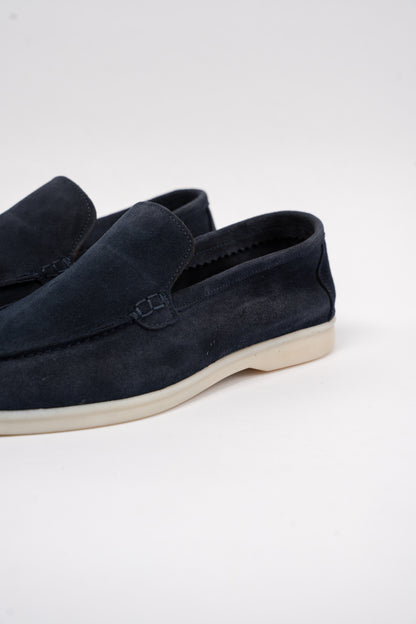 NAVY SUEDE LOAFER
