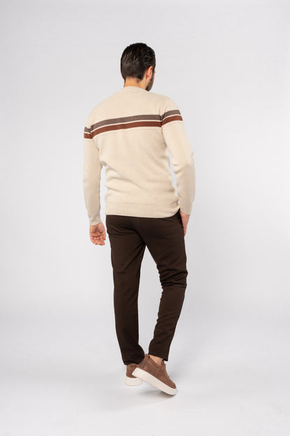 BEIGE CASUAL SWEATER