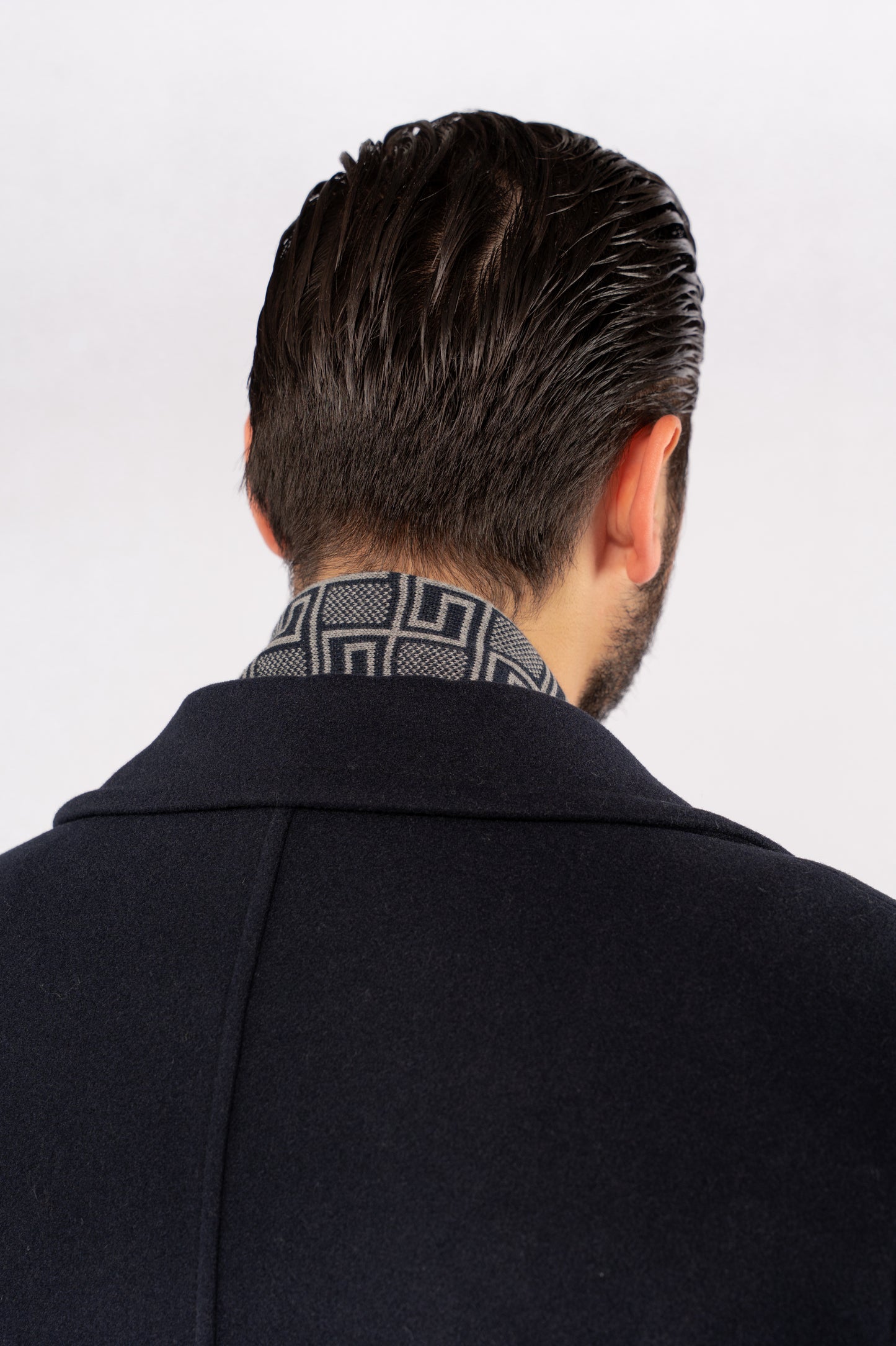 NAVY ELEGANCE WOOL COAT