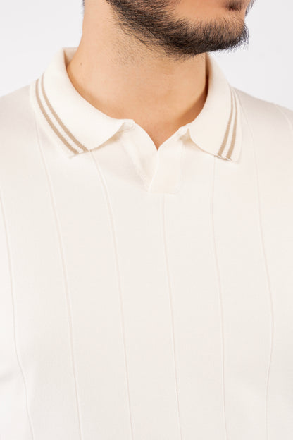 VNECK WHITE POLO