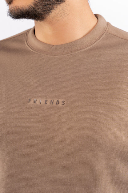 DARK BEIGE CASUAL SWEATER