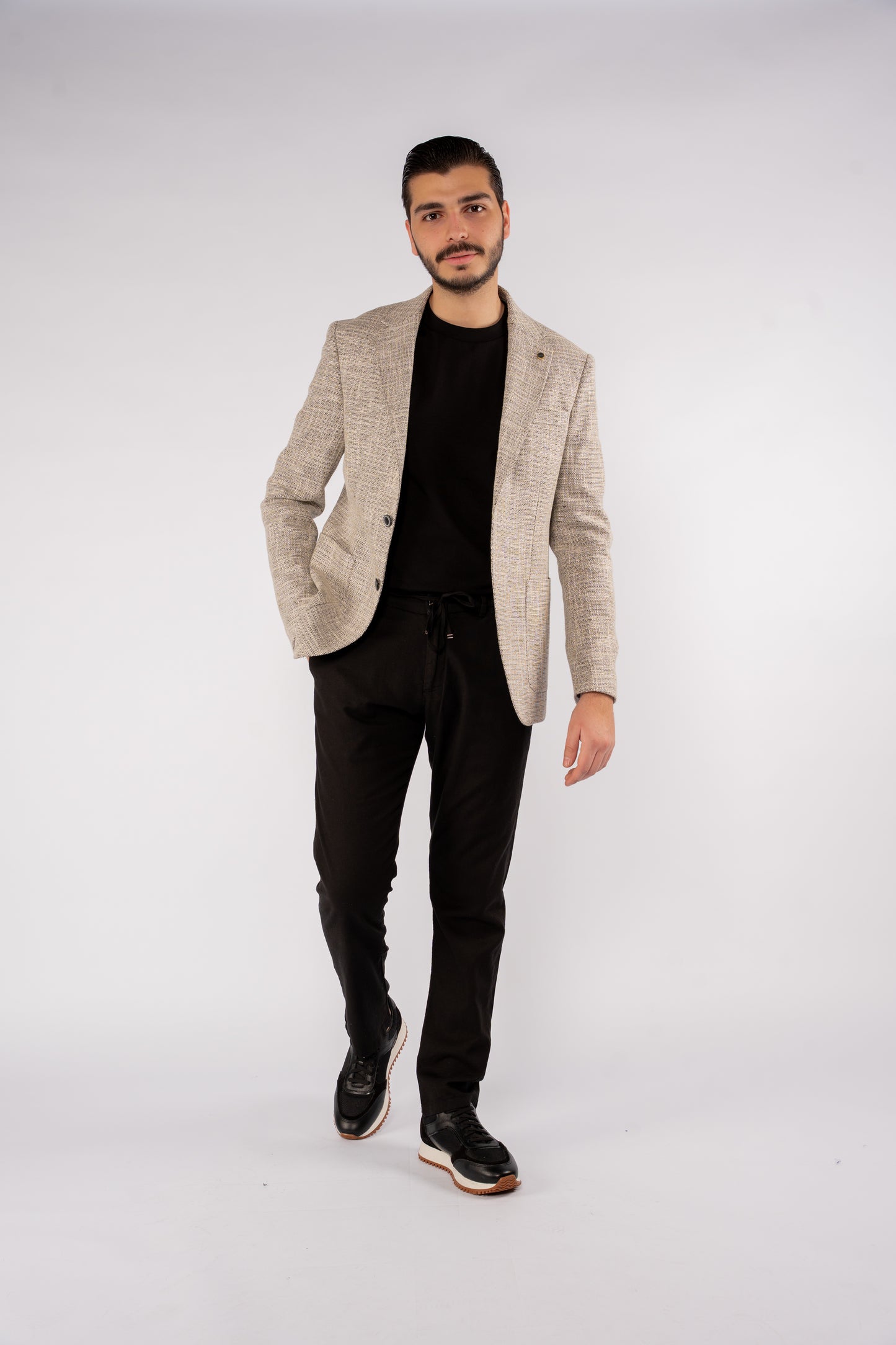 BLACK LINEN BLAZER