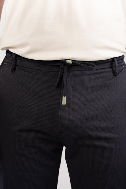 NAVY CASUAL TROUSERS