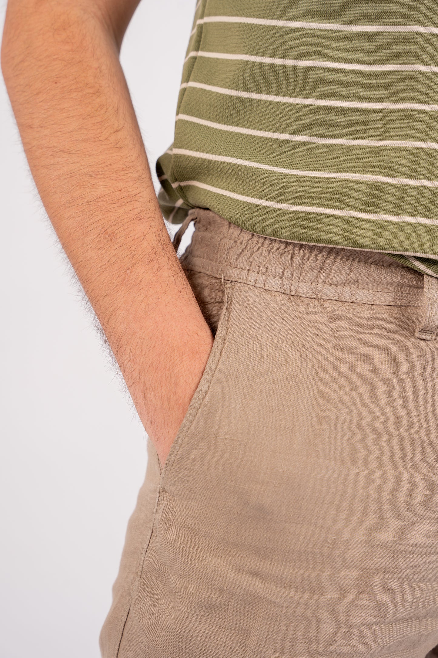 MOCHA LINEN TROUSERS