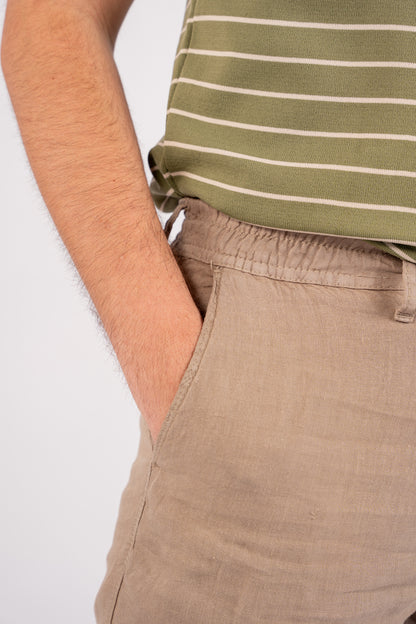 MOCHA LINEN TROUSERS
