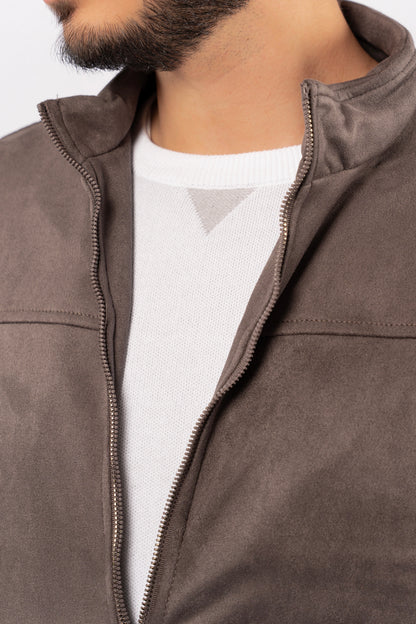 GREY SUEDE TIMELESS JACKET