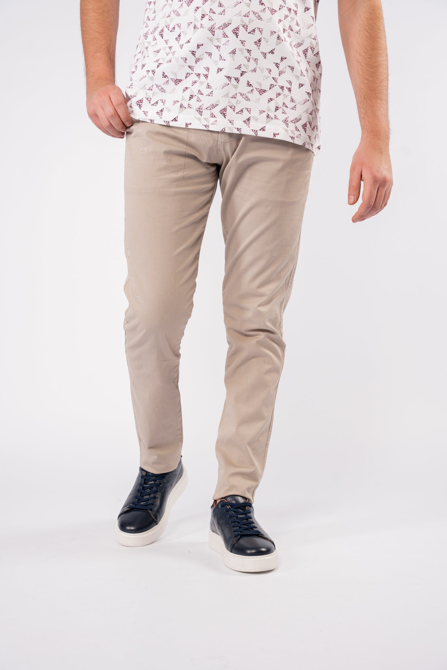 BURGUNDY GEOMETRICAL POLO