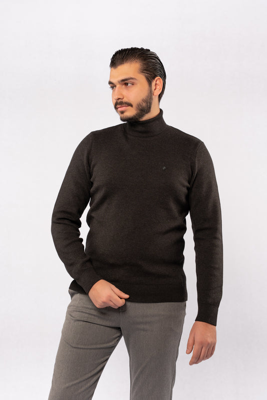 DARK GREY TURTLENECK SWEATER