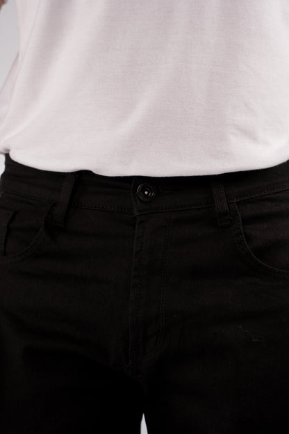 BLACK REGULAR FIT DENIM