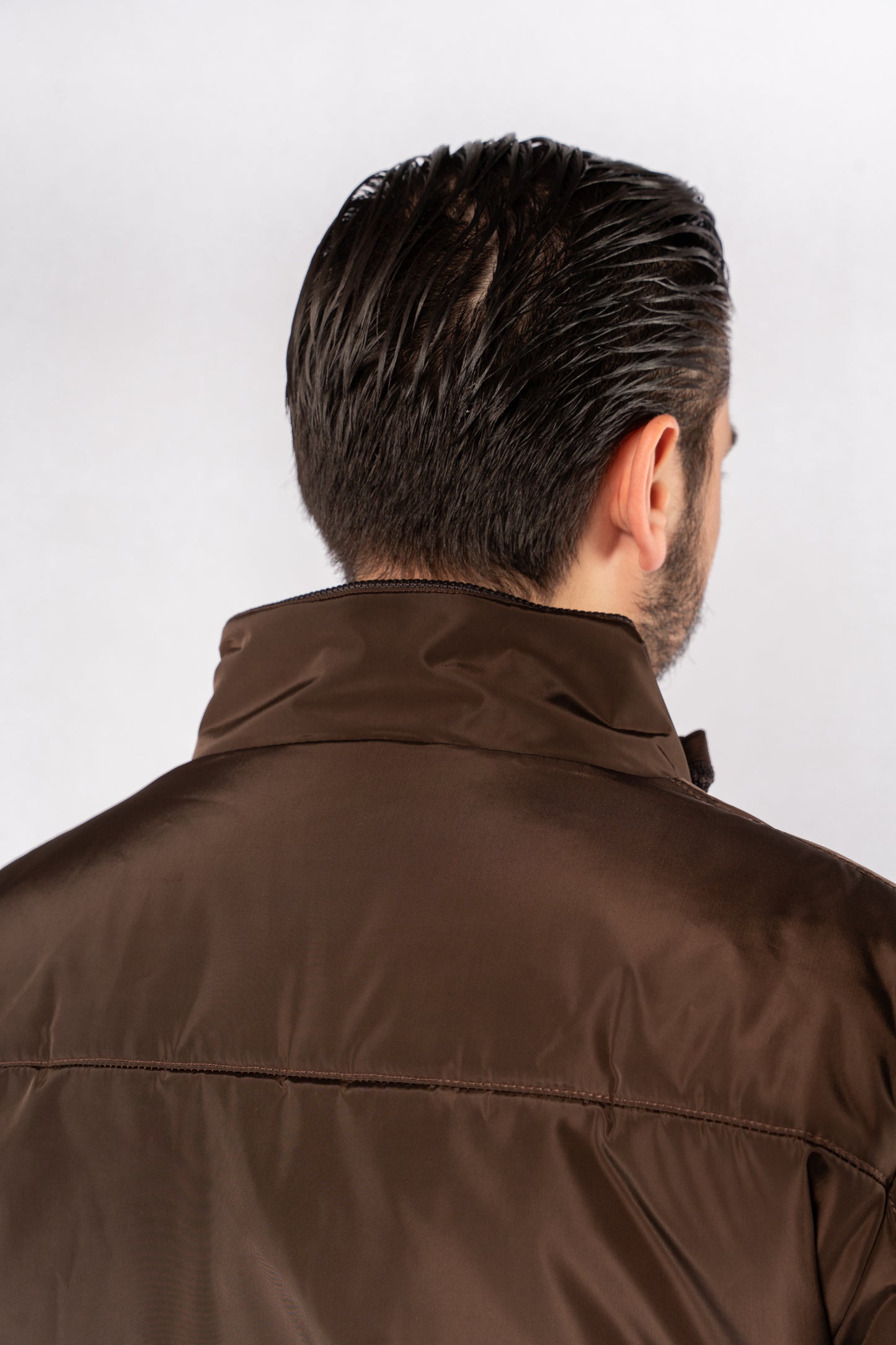 BROWN QUILTED JACKET