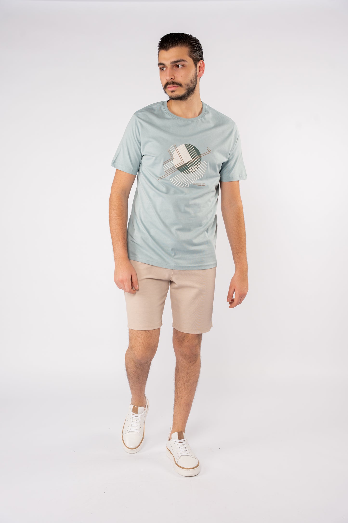BLUE ABSTRACT PATTERN TSHIRT