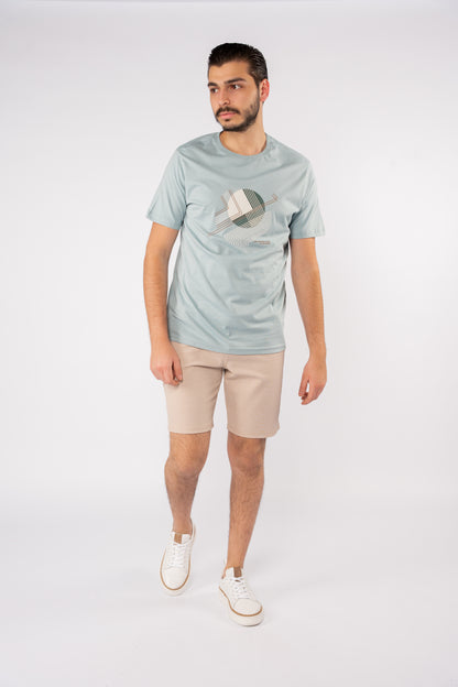BLUE ABSTRACT PATTERN TSHIRT