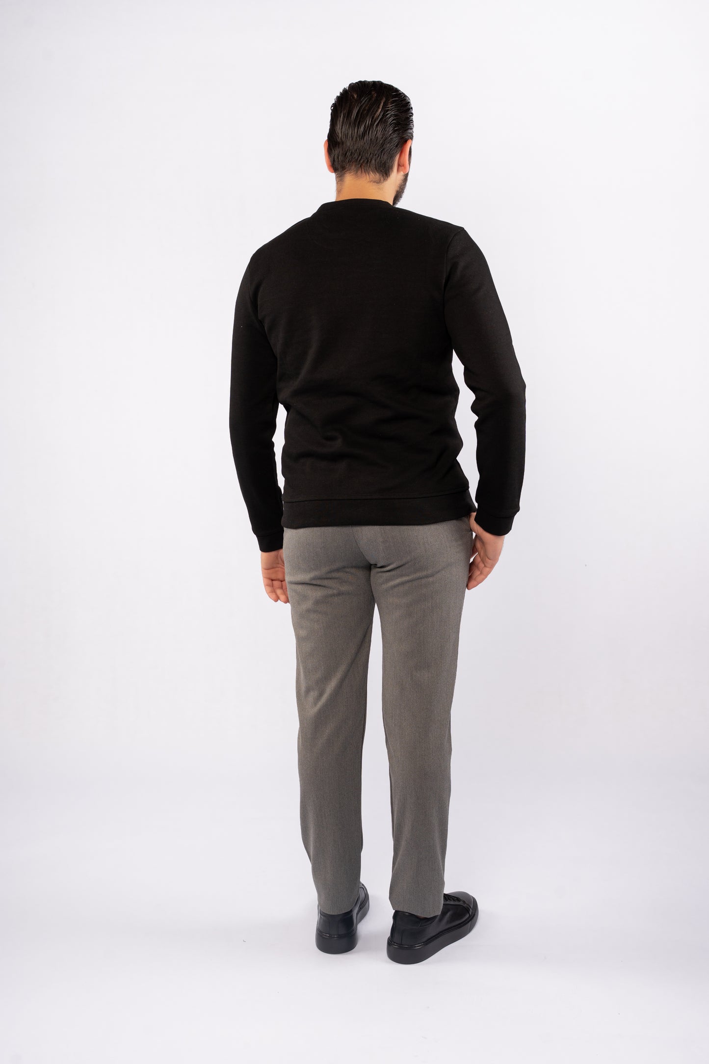 BLACK ELEGANCE PIQUET SWEATER