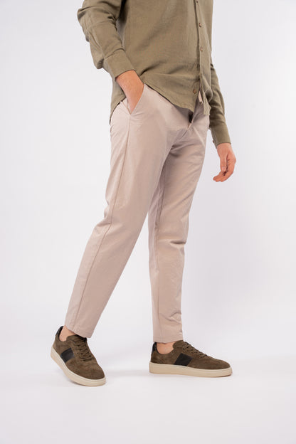 OLIVE CHINESE LINEN SHIRT