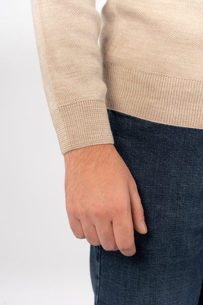 BEIGE CASUAL TURLENECK