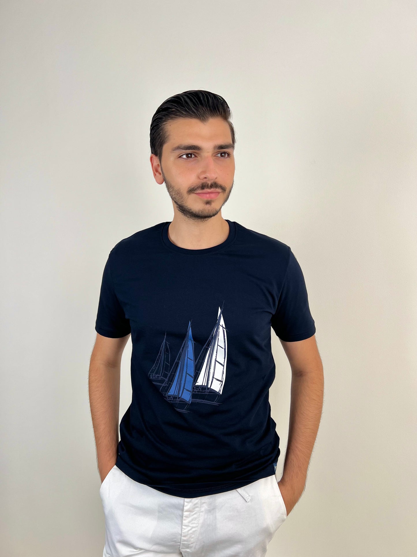 SAILBOAT NAVY TSHIRT