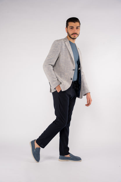 BLUE LINEN BLAZER