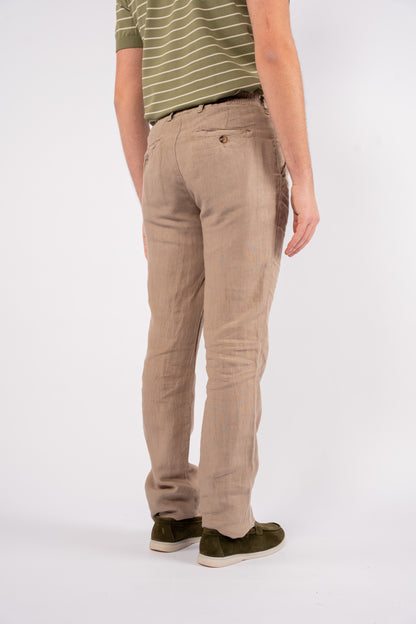 MOCHA LINEN TROUSERS