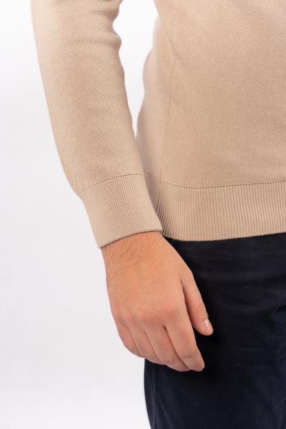 BEIGE CASUAL SWEATER