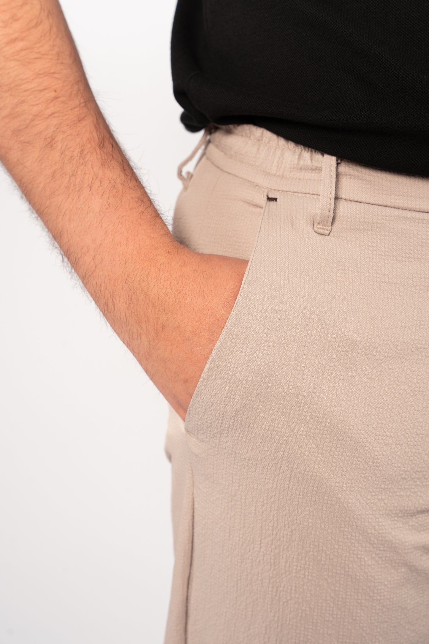 BEIGE CASUAL TROUSERS