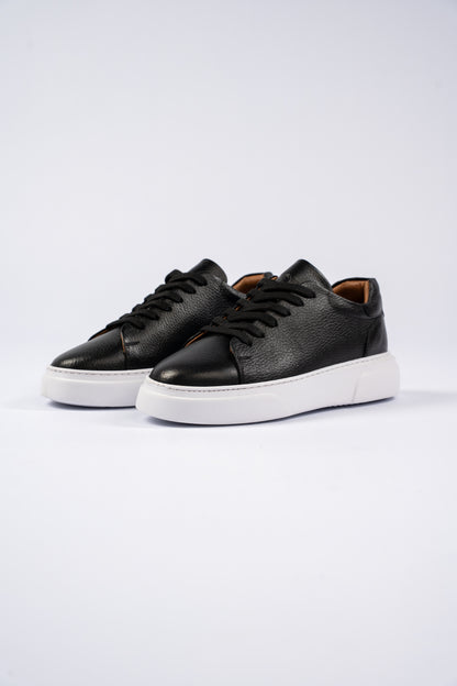 BLACK LEATHER SNEAKER