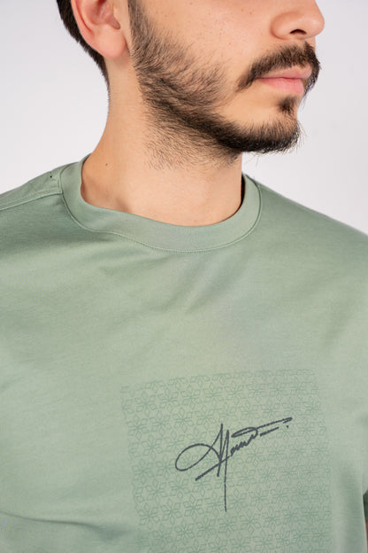 MINT PATTERNED MERCERIZED TSHIRT