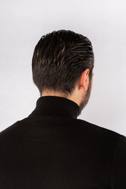 BLACK TURTLENECK SWEATER