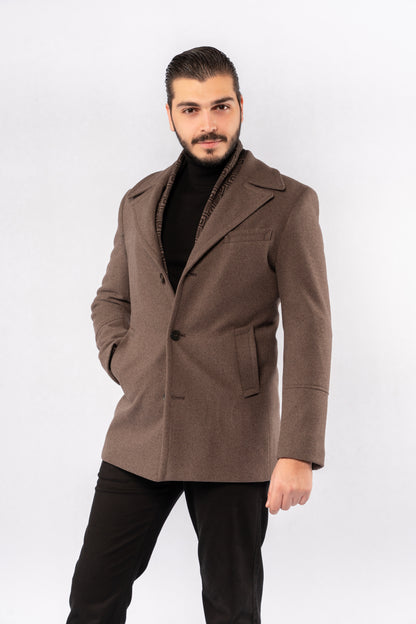 MOCHA ELEGANCE WOOL COAT