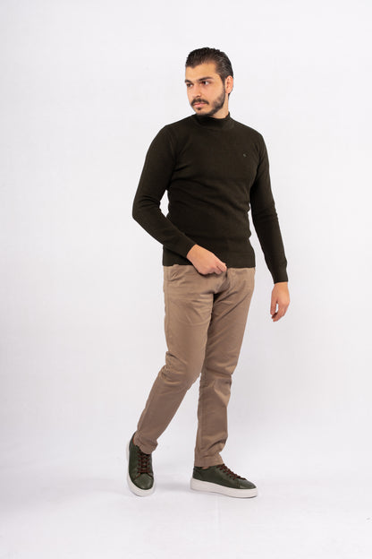 OLIVE HIGHNECK SWEATER
