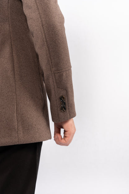 MOCHA ELEGANCE WOOL COAT