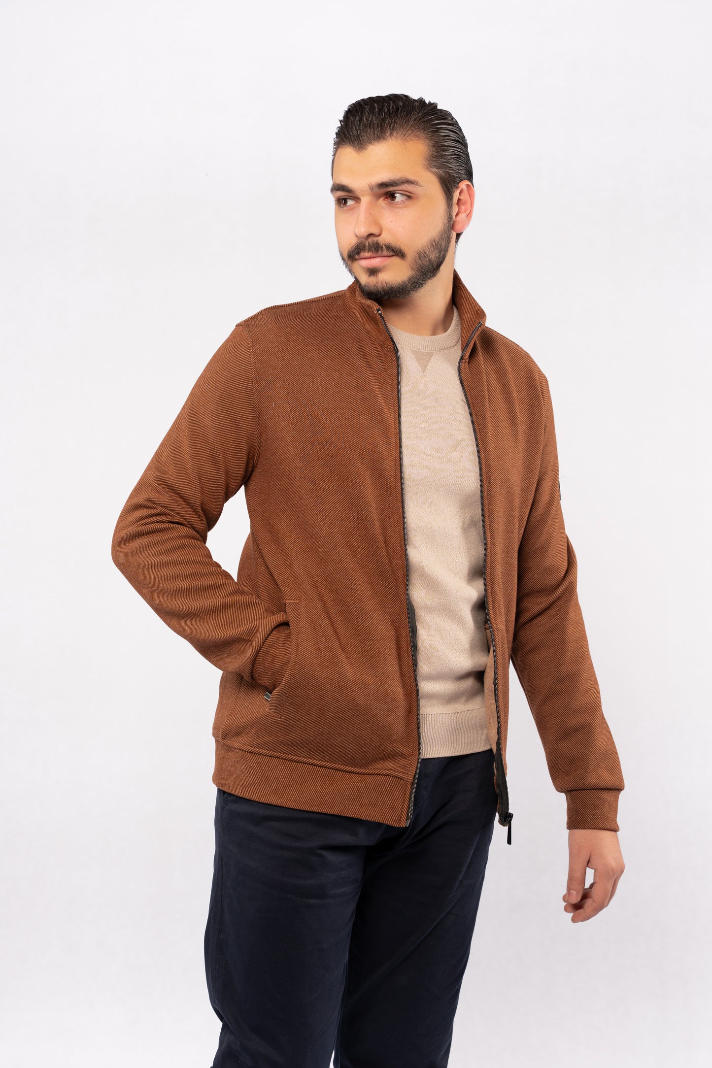 MOCHA SELANIK ZIPPER JACKET