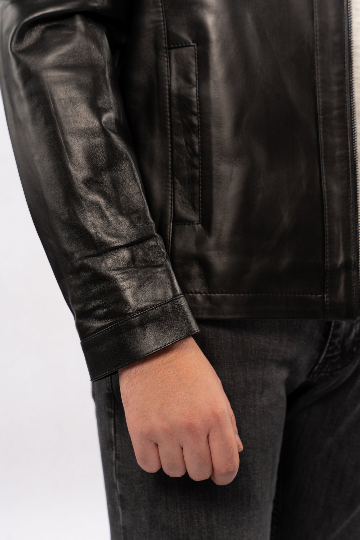 BLACK GENUINE LEATHER JACKET