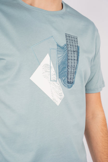 BLUE ABSTRACT TSHIRT