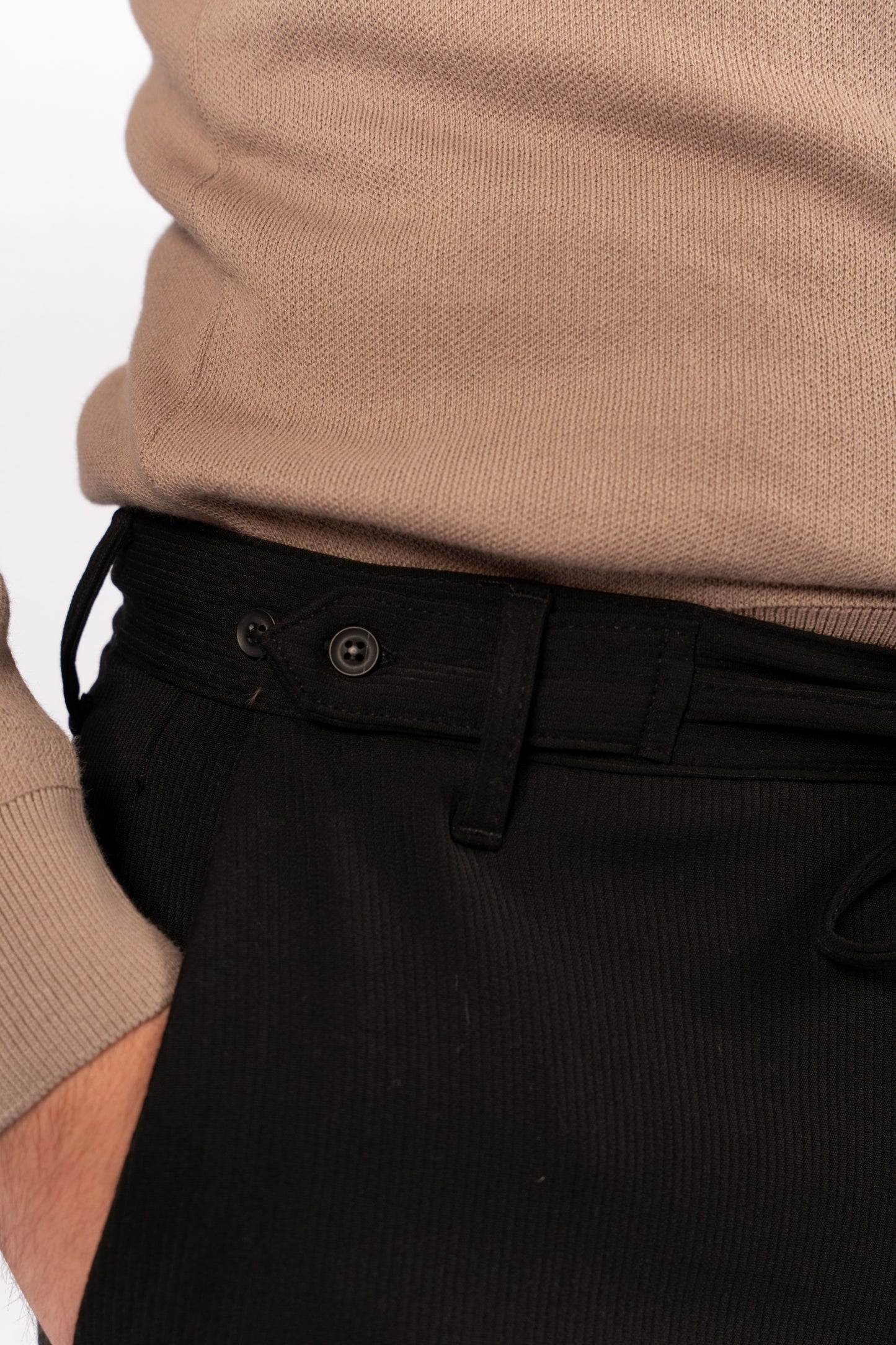 BLACK CASUAL TAILORED PANT