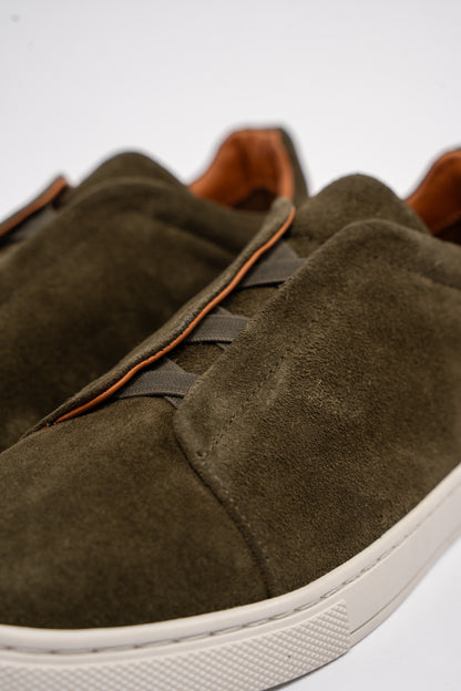 OLIVE TRIPLE X ELASTIC SNEAKER