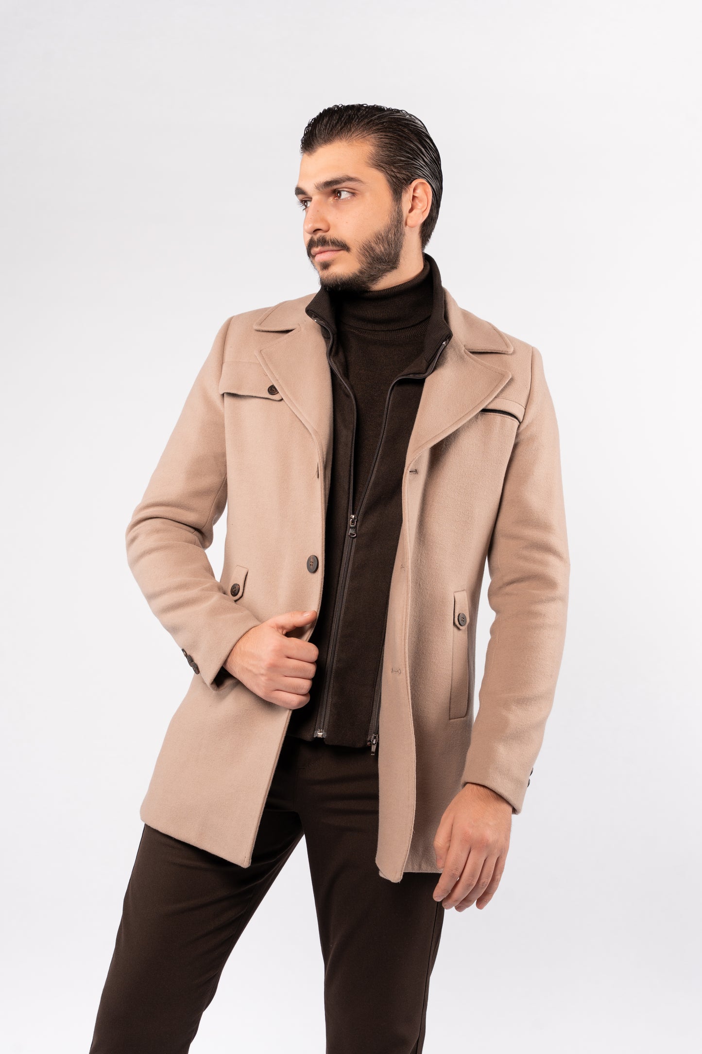 BEIGE TIMELESS WOOL COAT