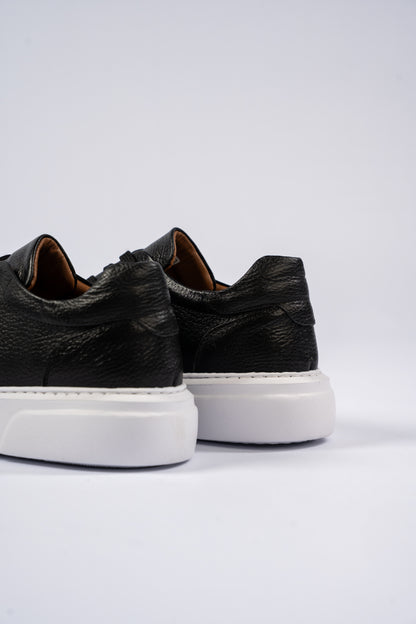BLACK LEATHER SNEAKER