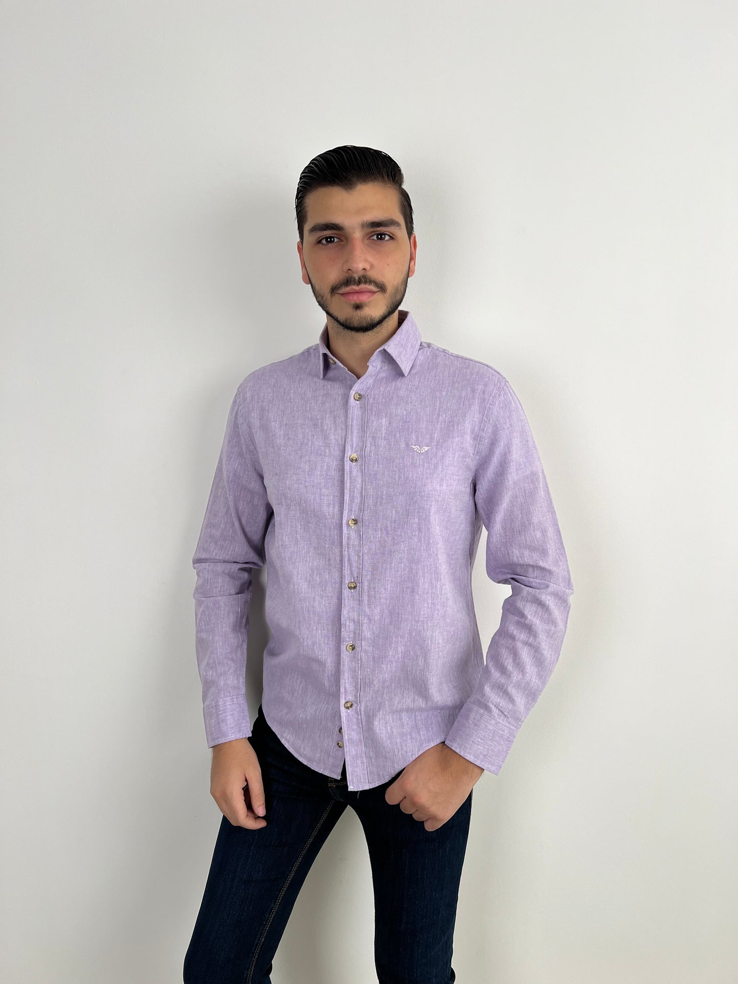 MAUVE LINEN SHIRT