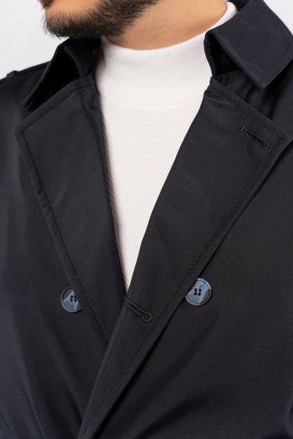 NAVY ELEGANCE TRENCH COAT