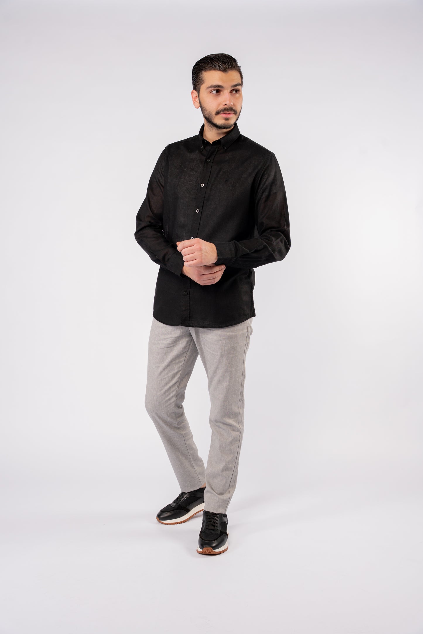 BLACK PREMIUM LINEN SHIRT