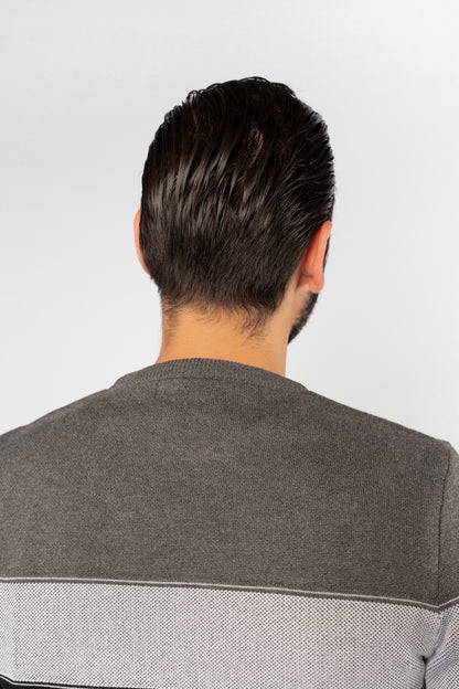 BLACK TRIO COLOR SWEATER