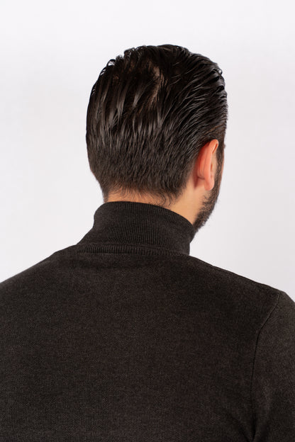 DARK GREY TURTLENECK SWEATER