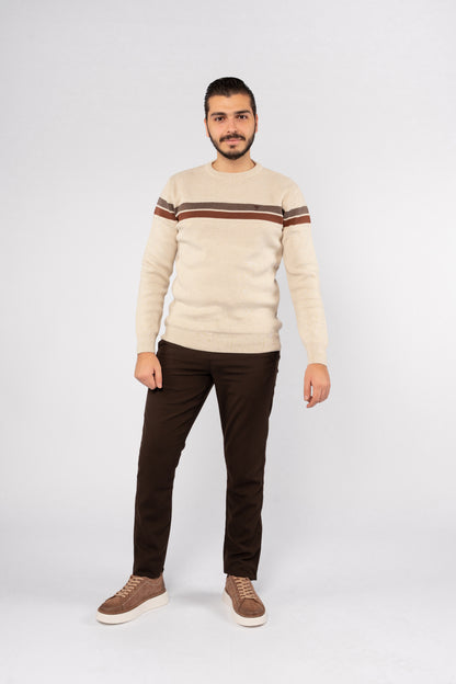 BEIGE CASUAL SWEATER