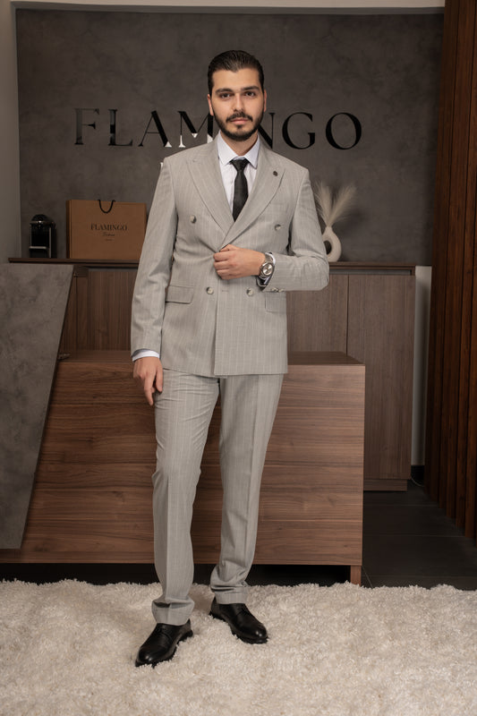 GREY LINED DOBETTI SUIT
