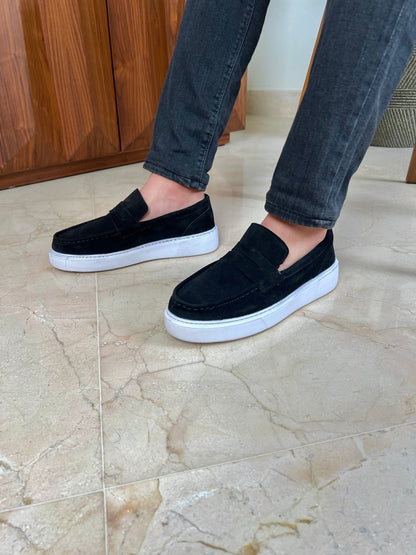 BLACK LOAFER HIGH SOLE