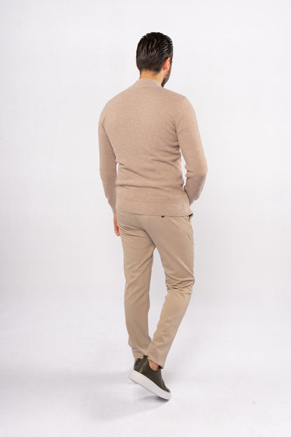 BEIGE HIGHNECK SWEATER