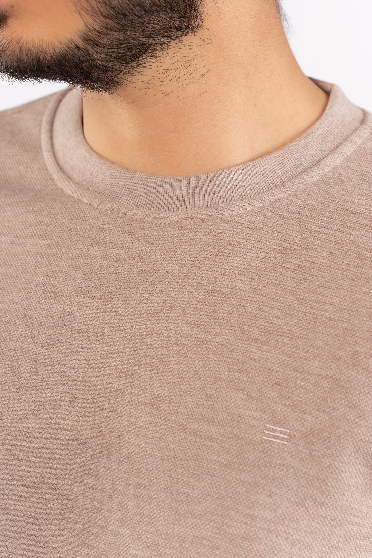 BEIGE ELEGANCE PIQUET SWEATER