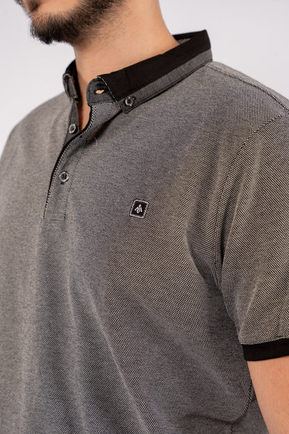 BLACK PIQUET POLO