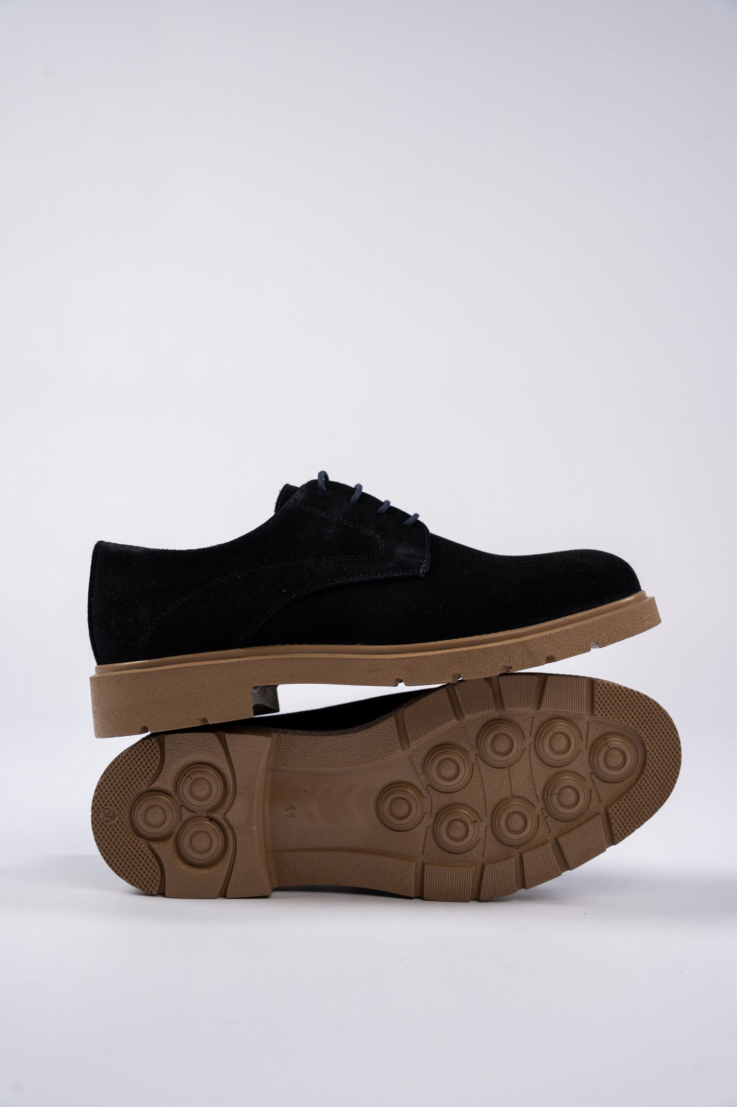 NAVY DERBY SUEDE SHOE