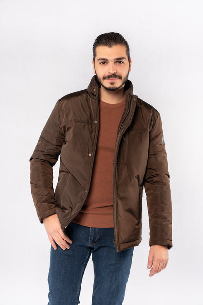 BROWN QUILTED JACKET